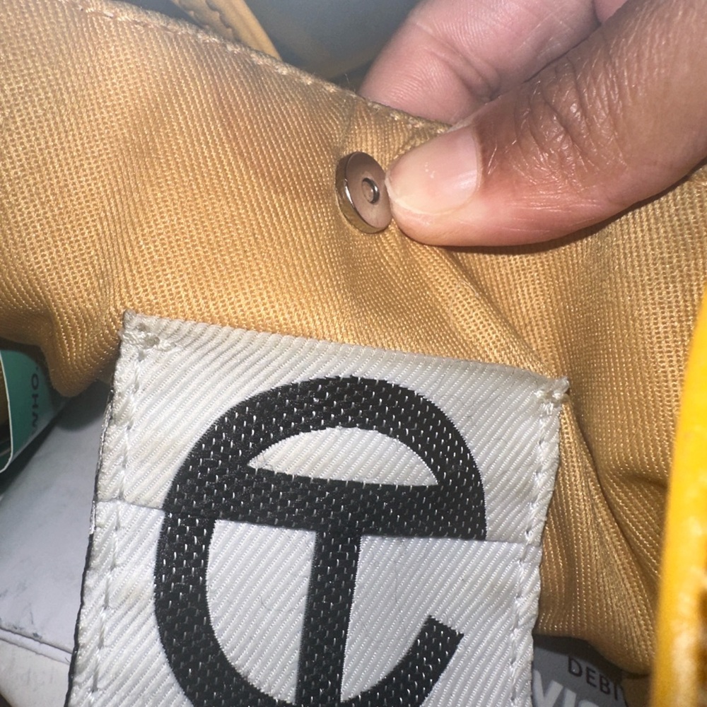 Telfar Yellow Mini Bag with Embossed Logo and Versatile Strap - Picture 4 of 4
